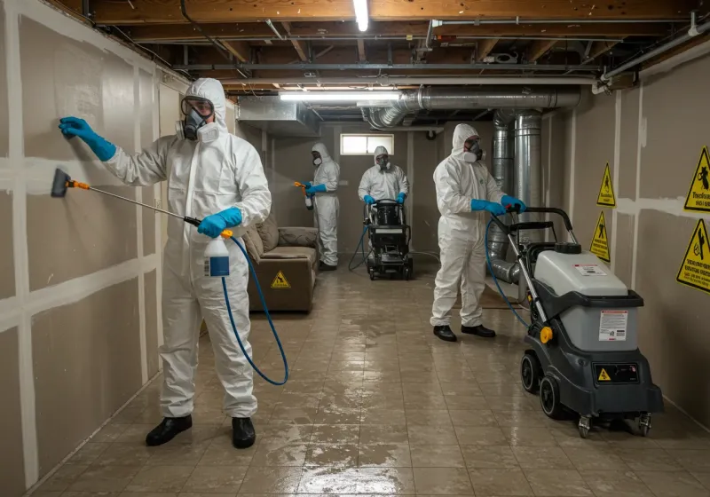 Basement Moisture Removal and Structural Drying process in Audubon County, IA